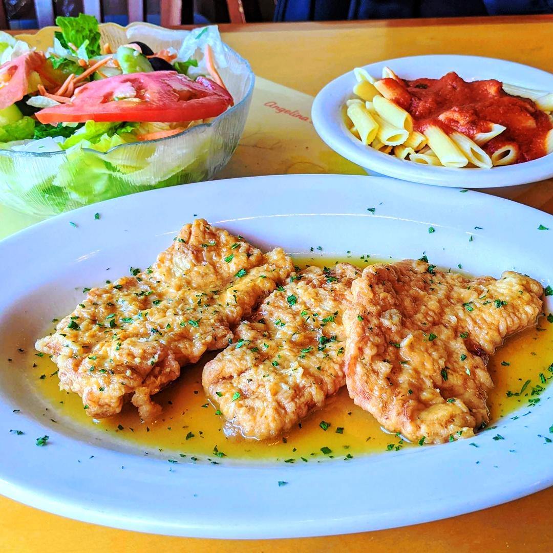 Chicken Francese (Lunch Portion) - With Pasta