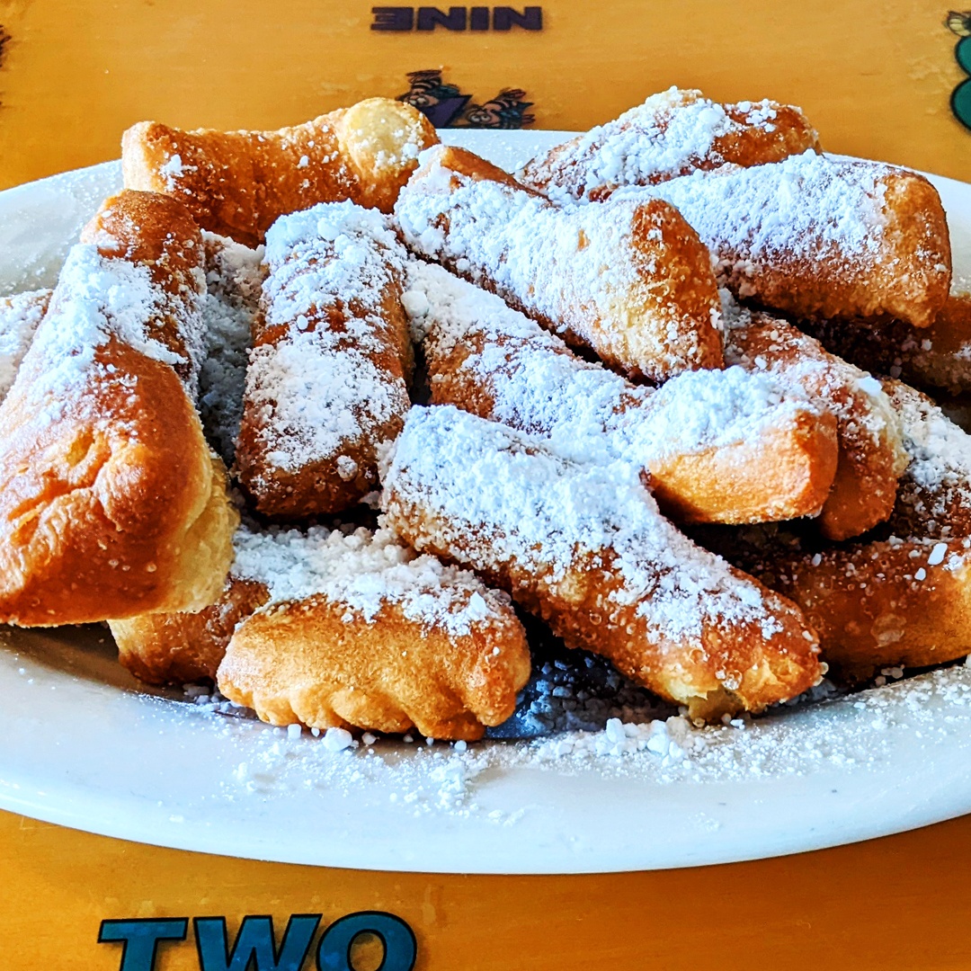 Fried Dough Strips (12 piece) - With Powdered Sugar